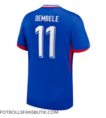 Frankrike Ousmane Dembele #11 Replika Hemmatröja EM 2024 Kortärmad